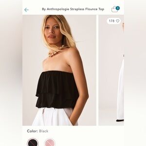 Anthropologie Black Stapless Top NWT